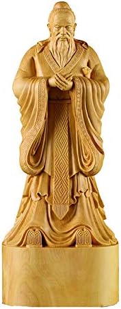 פסלי פסלים של YZDSBD פסלים פסלים 20 סמ פסל קונפוציוס פסל עץ פסלון קונפוציוס מכון תרבות מסורתית סינית דמויות