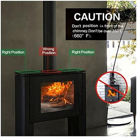 שחור 4 להבי חום מופעל תנור מאוורר אקו אח עץ צורב שקט אנרגיה חיסכון בית יעיל הפצה חום מאוורר