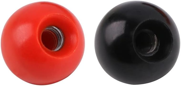 20 יחידות אדום שחור ביקליט כדור ידית ידית M4 -M12 הכנס ברזל כדורי כפתור כפתור ברזל ליבת כפתור כדורים בצורת