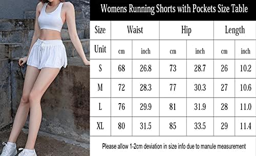 מכנסי ספורט זורמים לנשים מקצרים קיץ מכנסיים קצרים מפעילים מכנסיים קצרים 2 ב 1 כיסים חצאיות מכנסיים קצרים