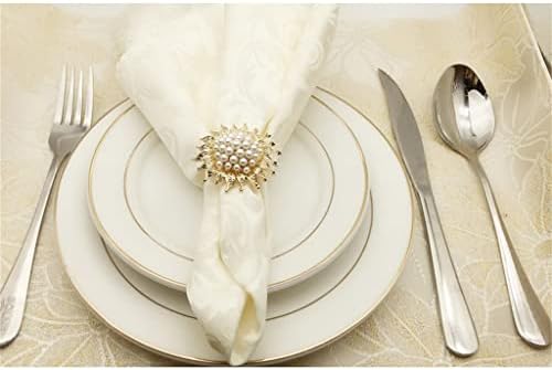 N/A אבזם מגבות מפיות 12 חתיכות טבעות מפיות קישוטי אוכל מפיות טבעות מפיות ציוד לחתונה במלון