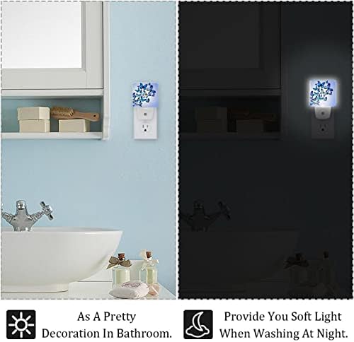 כחול פרפרים עף לילה אורות תקע לתוך קיר ילדים הוביל מנורת לילה עבור תינוק משתלת חדר שינה אמבטיה מטבח