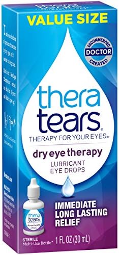 Theratears טיפות עיניים לעיניים יבשות, חומר סיכה לטיפול בעיניים יבש, מספק הקלה לאורך זמן, 30 מל,
