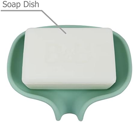 איקס2 מארז עצמי ניקוז סבון צלחת ספוג מחזיקי מקלחת אמבטיה מטבח, לשמור סבון יבש