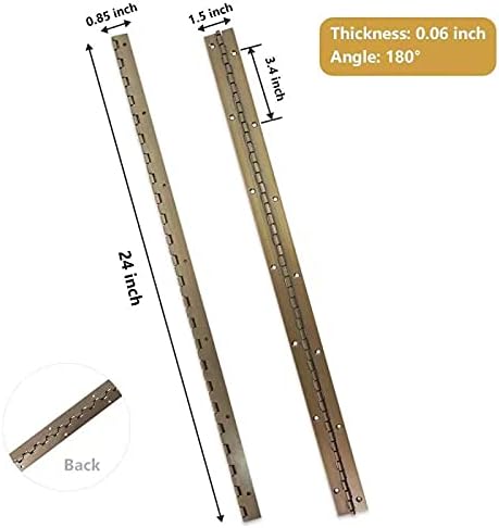 פסנתר ציר 24 אינץ, 2 חבילה, 304 נירוסטה רציף &מגבר; פסנתר צירים, כבד החובה פסנתר צירים, רציף צירים עם גימור