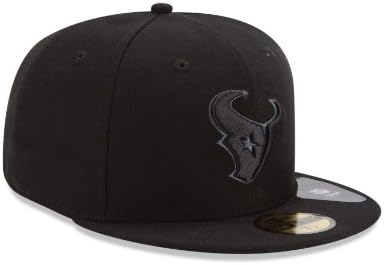 NFL יוסטון טקסנים שחור ואפור בסיסי 5950 כובע מצויד