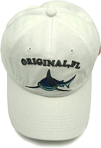 כריש דגל אמריקאי במצוקה וינטג 'כותנה רקומה כובע בייסבול מתכוונן כובע סנאפבק שטוף לנשים גברים