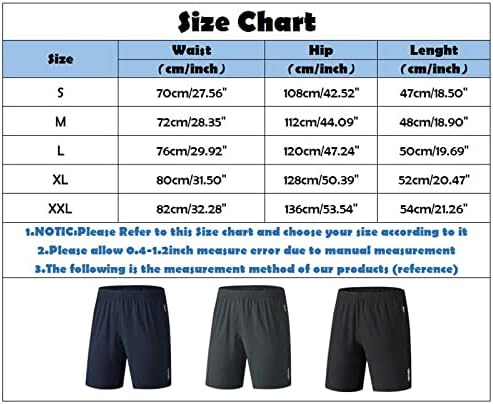 Miashui מכנסיים קצרים פעילים לגברים ספורט קיץ גברים קצרים ייבוש מהיר מכנסיים קצרים טוש רפלקטיבי