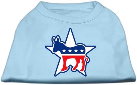 מוצרי חיות מחמד של מיראז 'חולצת הדפס מסך דמוקרטית בגודל 18 אינץ' לחיות מחמד, xx-large, כחול תינוק
