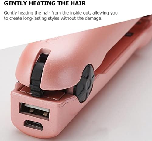פולסטר מתלתל שיער אוטומטי, מחליק שיער אלחוטי וסללר 2 ב 1- USB נטען מיני-תלתל לכלי דוגמנות שיער אלחוטי ברזל,
