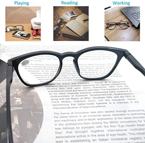 משקפי קריאה לנשים גברים אופנתי קוראים + 1.25 קל משקל מסגרת קורא משקפיים לקריאה 3 חבילה שחור/צב/ברור