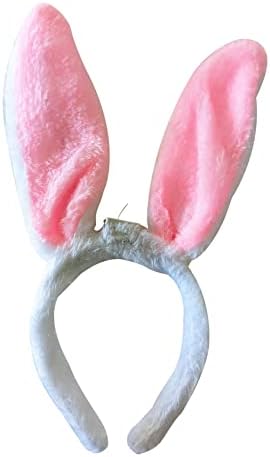 הממותה החשמלית הובילה סרטי ראש אוזני ארנב קטיפה רכים - 3 הגדרות אור מהבהבות-אביזר תלבושות למסיבה לשני המינים