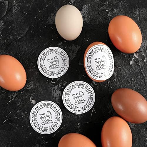 500 יחידות ביצים הניח על תאריך מדבקות 2 החווה טרי ביצה עגול מדבקות ביצת עוף קרטון תוויות עבור חקלאי של