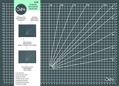 Sizzix מחצלת חיתוך גדולה עם רשת לריכוז, עשיית קלפים, נייר פירפט, פרויקטים של עיצוב ביתי ו- DIY, אפור, גודל אחד,