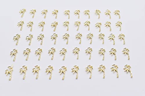 50 יחידות זהב נייל קסמי 3 ד מתכת במבוק נייל אמנות הרבעה מדבקות נייל אביזרי עבור נשים בנות ציפורניים