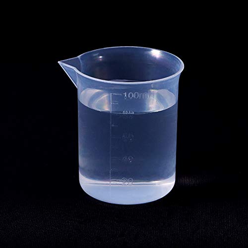 בטומשין 2 יחידות 100 מיליליטר כוסות פלסטיק מטריות, כוסות מעבדה כוסות מדידה נוזליות בוגרות כוסות ערבוב רב תכליתיות