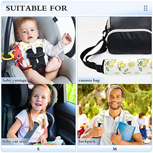 חגורת בטיחות ענף לימון מכסה 2 רצועת מושב מכונית מכסה כרית חגורת בטיחות רכה סופר למבוגרים בנות בנות תינוקות
