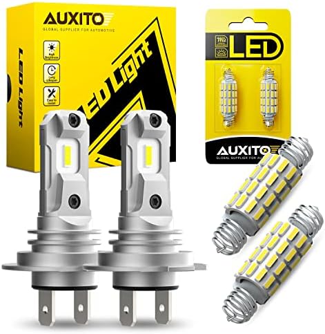 Auxito H7 נורות LED 6500K לבן 578 נורת LED 211-2 212-2 נורה 39 41 42 ממ אורות פנים