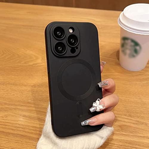 Jefonha לאייפון 13 Pro Max Case עם מגן עדשת המצלמה, תואם למארז טלפון מגנטי יוקרתי של Magsafe לגברים נשים בנות