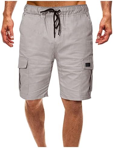 מכנסיים קצרים לגברים של ymosrh קיץ מזדמן חיצוני טלאים כיסים סופר ספורט מכנסי מכנסיים קצרים לגברים