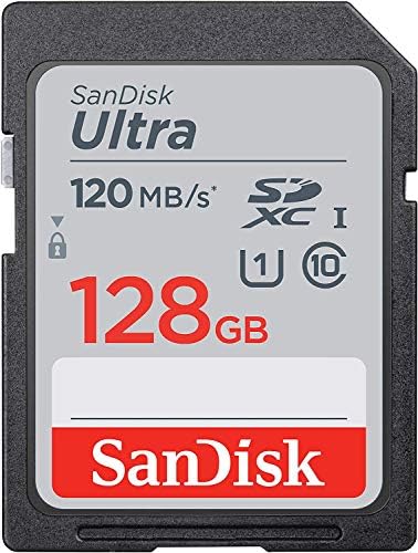 Sandisk 128GB SDXC SD כרטיס זיכרון Ultra עובד עם Nikon D3500, D7500, D5600, D5200 מצלמה דיגיטלית