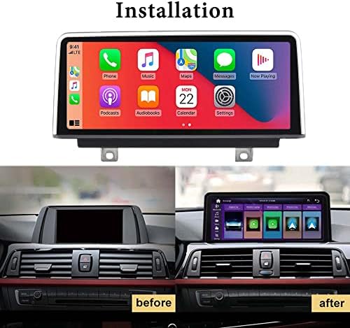 מסך Carplay של Navivox עבור Apple Carplay & Android Auto 10.25 אינץ 'רדיו רכב אלחוטי עבור BMW 3/4 סדרה