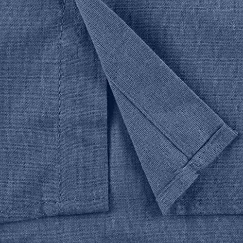 סווטשירטים של Neferlife לגברים, פשתן כותנה מזדמנים של גברים צבע אחיד חולצות שרוול ארוך חולצות רופפות, חולצות טריקו