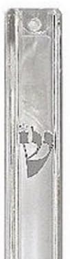 Art Art Judaica Mezuzah פלסטיק ברור עם שין כסף 12 סמ עם תקע גומי