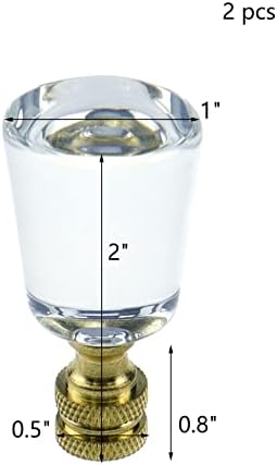 2 יחידות דקורטיבי מנורת סופי, קריסטל מנורת סופי עם פליז בסיס, עגול מנורת צל סופי עבור שולחן מנורות