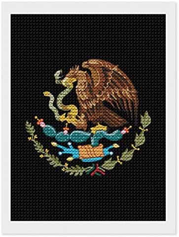 מעיל של נשק מקסיקו מותאם אישית יהלומי ציור ערכות צבע אמנות תמונה על ידי מספרים עבור בית קיר קישוט 12 איקס