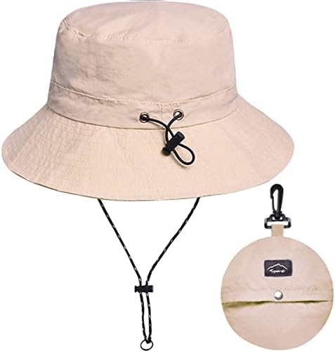 כובע דלי אטום למים לנשים וגברים - הגנת UV הגנה על חוף שמש כובע דיג ספארי בוני כובע גשם כובע מתכוונן.