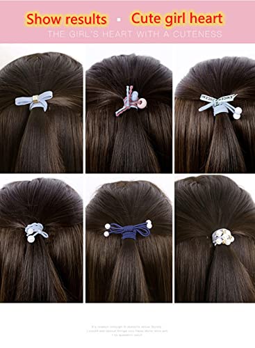 35 יחידות חמוד שיער קשרי, גומיות קשת שיער להקות קוקו מחזיקי עבור עבה שיער נשים,שיער פצפוצי אביזרי