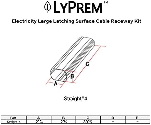 Lyprem 4 אינץ 'כיסוי קו ישר כיסוי דקורטיבי PVC ערכת כיסוי ערכת כיסוי חלקים לאביזרים למיני מזגנים מפוצלים מיני ללא