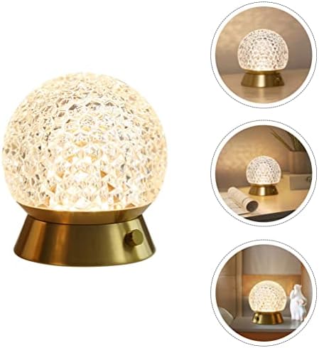 נובוס קריסטל כדור מנורת שולחן מנורה: זהב כדור מנורה שליד המיטה לילה אור פיות ניתן לעמעום מגע חיישן מנורת חג
