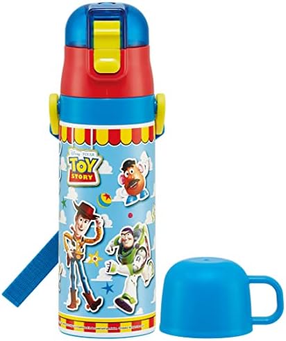 SKATER SKDC4-A ילדים דו כיווני נירוסטה בקבוק מים עם כוס, 15.2 פלורידה, דיסני, סיפור צעצוע, 22, בנים