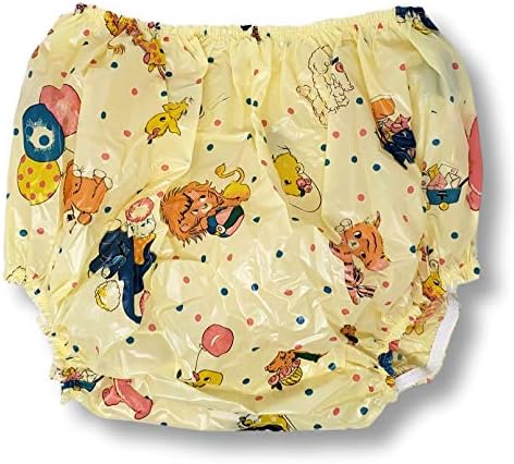 ריורז-כריסטי מכנסי פלסטיק למבוגרים-הדפס משתלה צהוב
