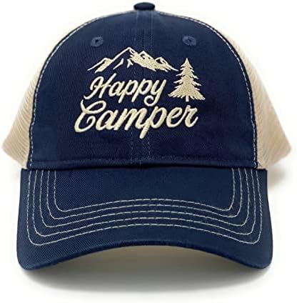 שמח חניך כובע, קמפינג כובע, קמפינג נהג משאית כובע, חניך מתנות, בייסבול כובע