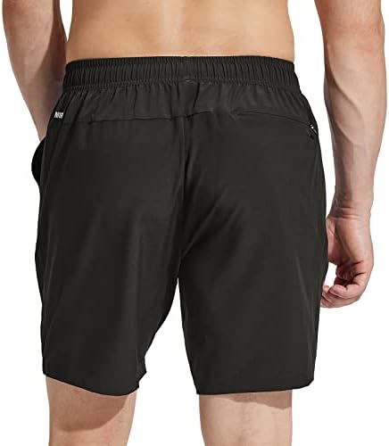 מייר גברים של אימון מכנסי ריצה 7 אינץ קל משקל אתלטי עם רוכסן כיסים אין אוניית מהיר יבש כושר פעיל מכנסיים קצרים