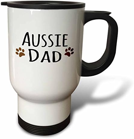 3drose אוסי כלב אבא אוסטרלי רועה כלבים מאת גזע חום בוצי הדפסי הדפס