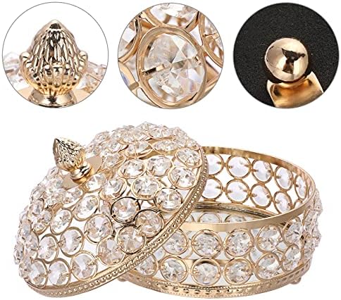 תכשיטי תכשיטים קריסטל HIPIWE תכשיטים מארגן תכשיטים ארגון תכשיטים קופסת אוצר זהב תיבת יוקרה עיצוב הבית עגילי אחסון