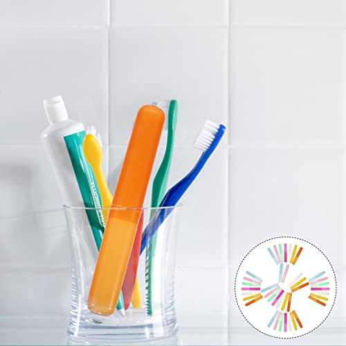Doitool 40PCs מברשת שיניים מברשת שיניים פלסטיק מברשת שיניים ניידת מכולת נשימה מכולת עפרון סכום קטן.