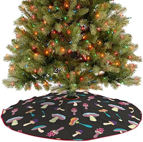 פטריות קסם דפוס חצאית עץ חג המולד וינטג 'קישוטי חג המולד קישוטי חג המולד למסיבת השנה החדשה לחג