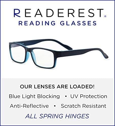 הקוראים הכחולים ביותר חוסמים משקפי קריאה צרור צורב אור כחול חוסם משקפי קריאה