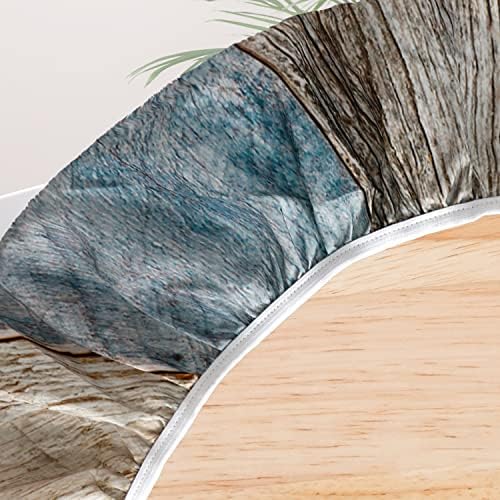 בית חווה עגול מפת שולחן עץ מרקם מפות אלסטי מצויד מקורה חיצוני עגול שולחן כיסוי רחיץ לשימוש חוזר מפות מטבח פיקניק