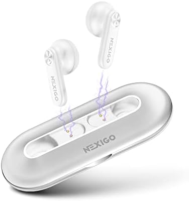 Nexigo Air T2 אוזניות אלחוטיות דקות במיוחד, Qualcomm QCC3040, Bluetooth 5.2, 4-MIC CVC 8.0 ביטול