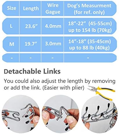 צווארון חוזק כלבים של צ'ילוויין, צווארון חנק לכלבים צווארון קמצוץ ללא משיכה עם אבזם הצמד שחרור