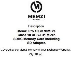 ממזי פרו 16 ג ' יגה-בייט 10 90 מגה-בייט/שניה כרטיס זיכרון מיקרו-דיסק עם מתאם מיקרו-אס-בי וקורא מיקרו-אס-בי