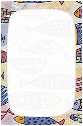 קיגאי קריקטורה מצוידת דגים מצוידים לתינוק עריסה לתינוקות לבנים ובנות, 27 '' x 39 '' רך נושם יוניסקס