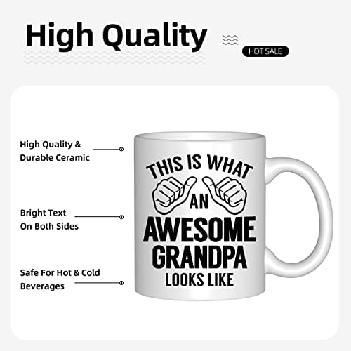 מתנות לסבא, ספל קפה סבא הטוב ביותר, מתנת יום הולדת לסבא סבא וסבתא 11 עוז