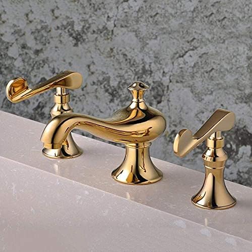 ברזים של LJGWJD, שלושה חורים ברז זהב מוכר יצירתי אמבטיה אמבטיה חדשה.